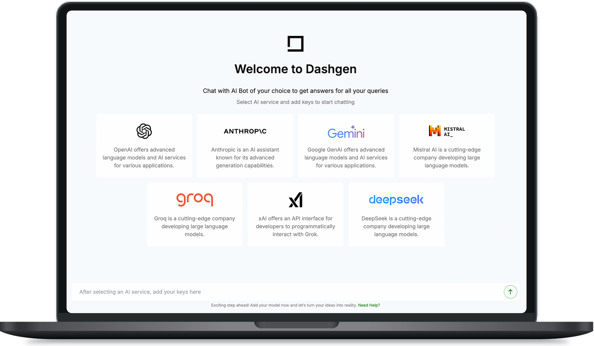 Dashgen Integration Dashboard